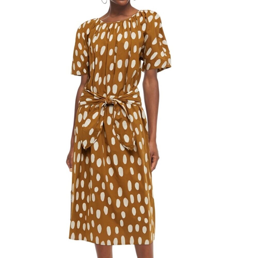 MARA HOFFMAN Aliz Spotted Midi-Dress Organic Cotton Size Medium